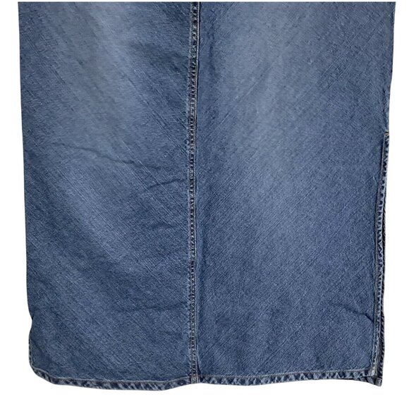 Vintage Y2K Old Navy Blue Denim Long Skirt Size 10 Y2K With Front Pockets & Side - Picture 8 of 10